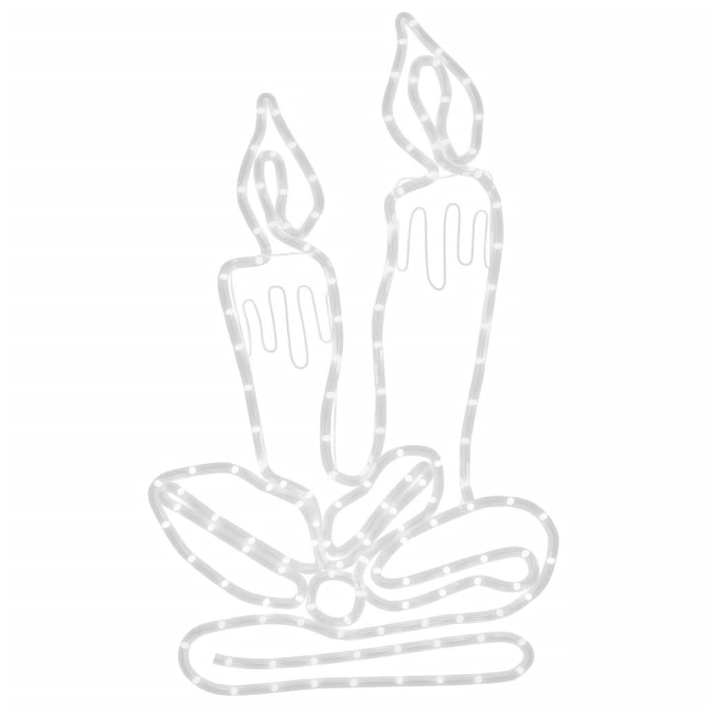 Vianočná Silueta Sviečok So 144 Led Diódami 70X42 Cm