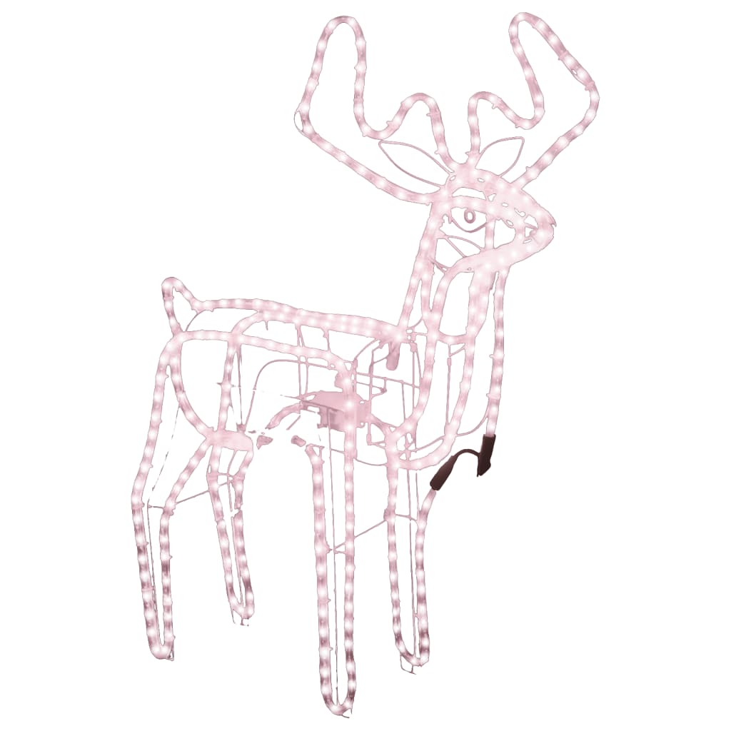 Vianočná Silueta Soba, Pohyblivá Hlava, Teplá Biela 76X42X87 Cm