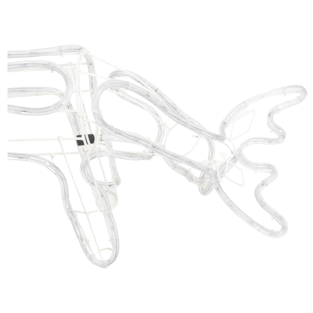 Vianočná Silueta Soba, Studená Biela 73X31X45 Cm