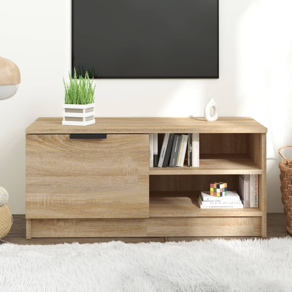 2 Dielna Tv Skrinka Old Wood 80X35X36,5 Cm Engineered Wood