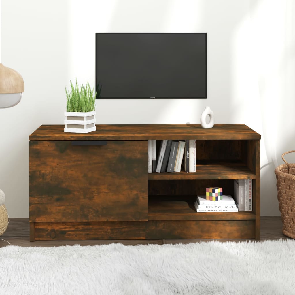 2 Dielna Tv Skrinka Old Wood 80X35X36,5 Cm Engineered Wood