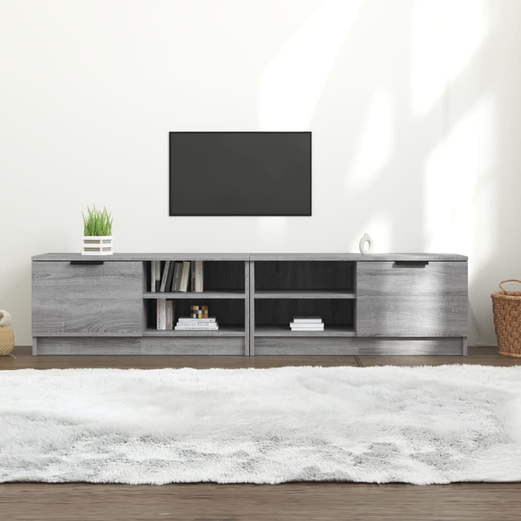 2 Dielna Tv Skrinka Old Wood 80X35X36,5 Cm Engineered Wood