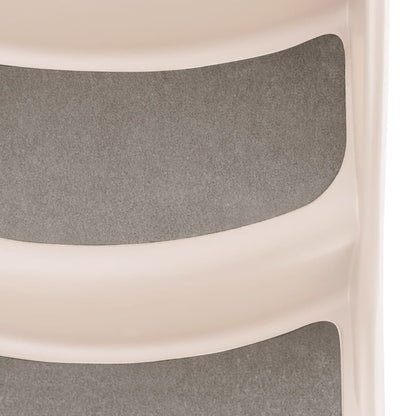 Skladacie 3-stupňové schody pre psa krémové 50x38x38 cm plast