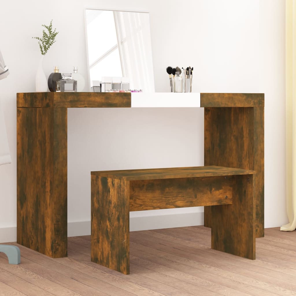 Taburetka dymový dub 70x35x45 cm spracované drevo