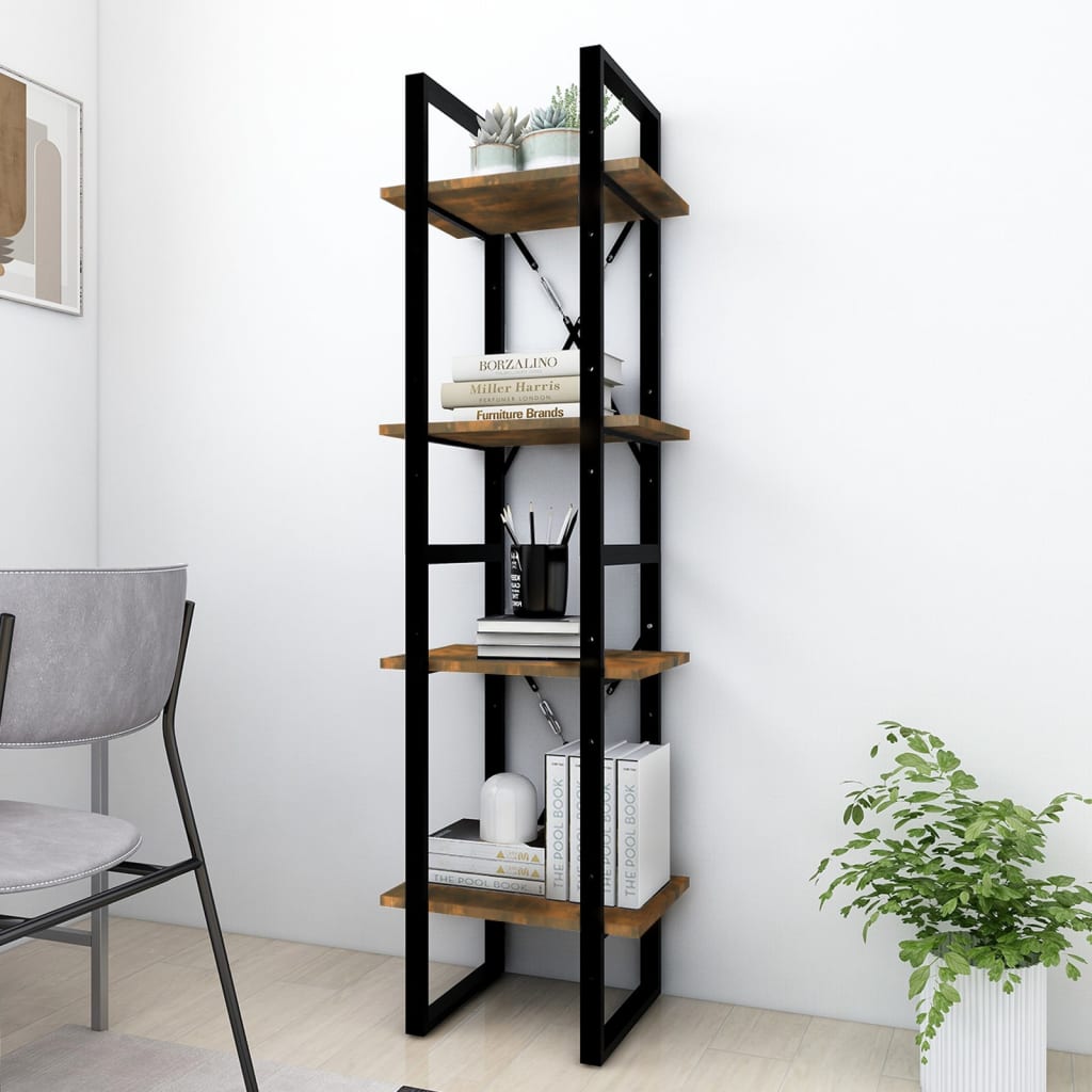 Knižnica So 4 Policami 40X30X, Borovicový Masív