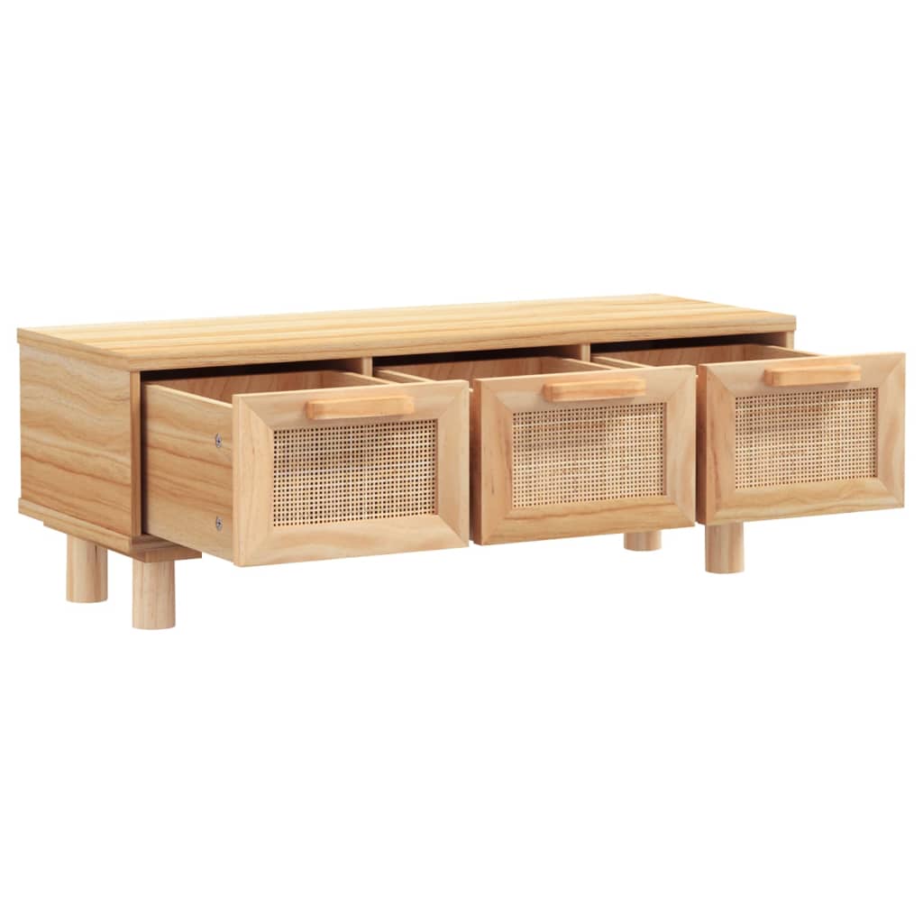 Konferenčný stolík hnedý 80x40x30 cm spracov. drevo a borovica