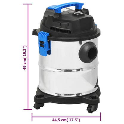 Vysávač mokrý/suchý 1200 W 20 l strieborný