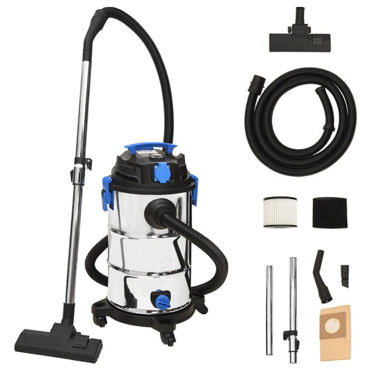 Vysávač mokrý/suchý 1200 W 30 l strieborný