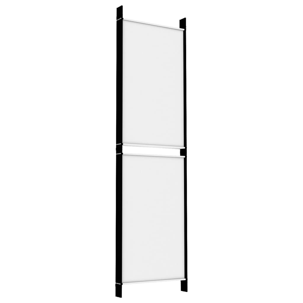 5-panelový paraván biely 250x180 cm látka