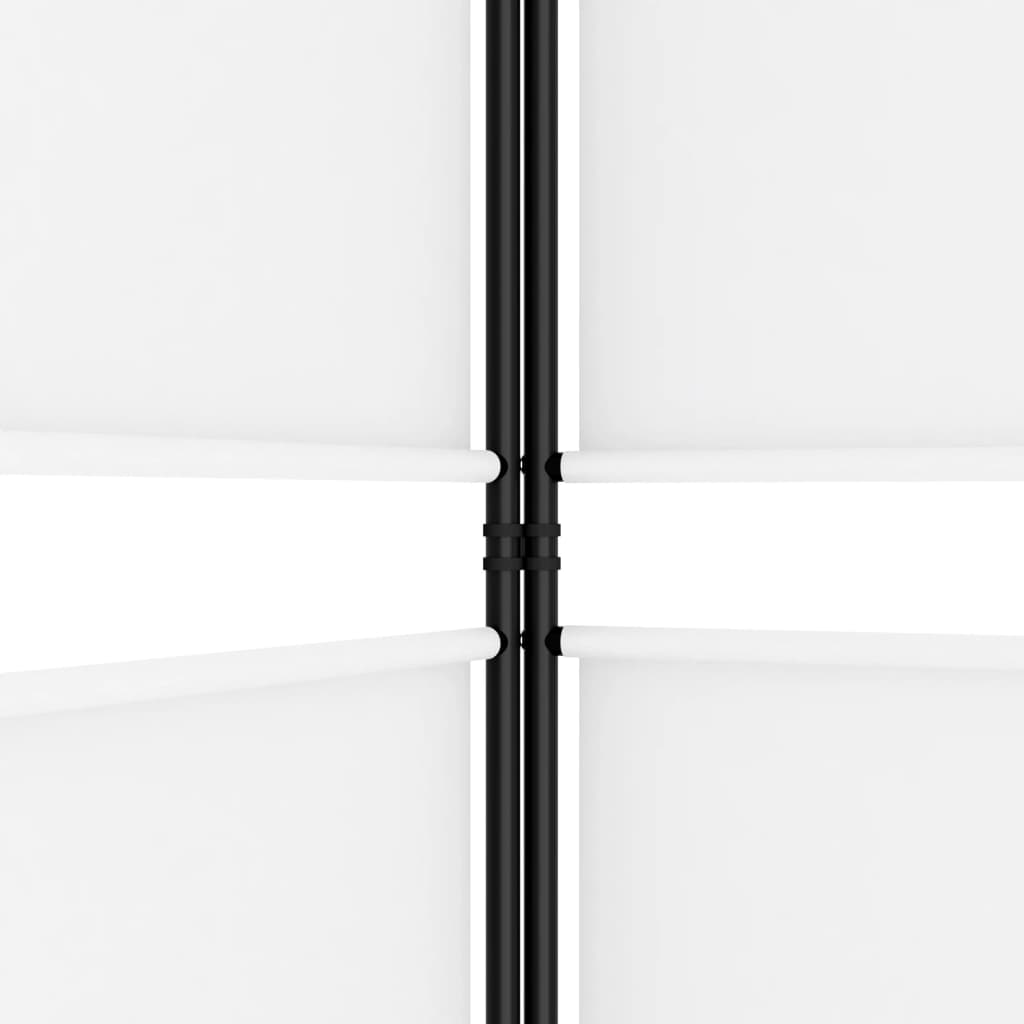 5-panelový paraván biely 250x180 cm látka