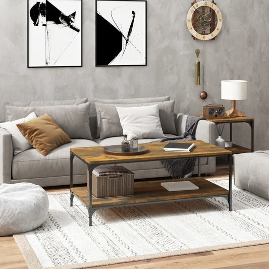 Konferenčný stolík dymový dub 100x50x40 cm spracované drevo