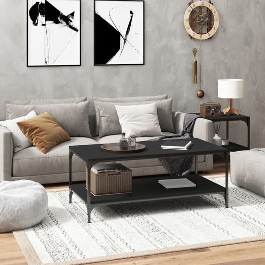 Konferenčný stolík čierny 80x50x40 cm spracované drevo