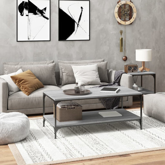 Konferenčný stolík sivý sonoma 80x50x40 spracované drevo