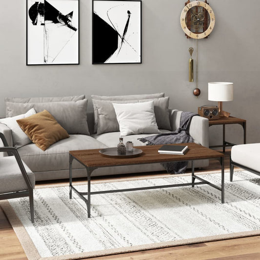 Konferenčný stolík hnedý dub 80x50x35 cm spracované drevo