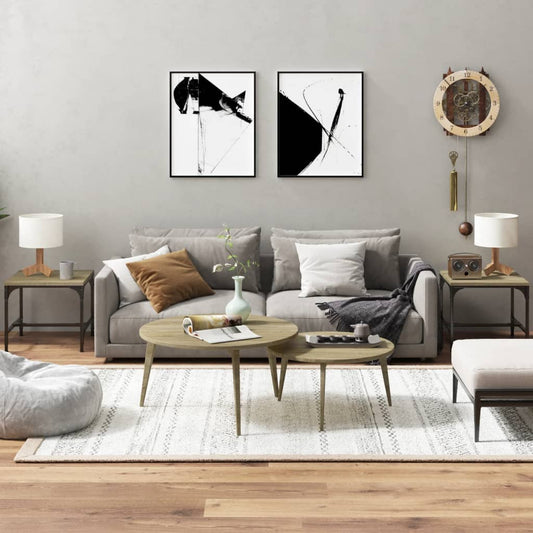 Bočné stolíky 2 ks dub sonoma 40x40x35 spracované drevo