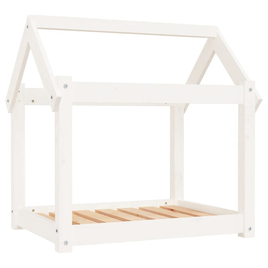 Posteľ pre psa biela 71x55x70 cm borovicový masív