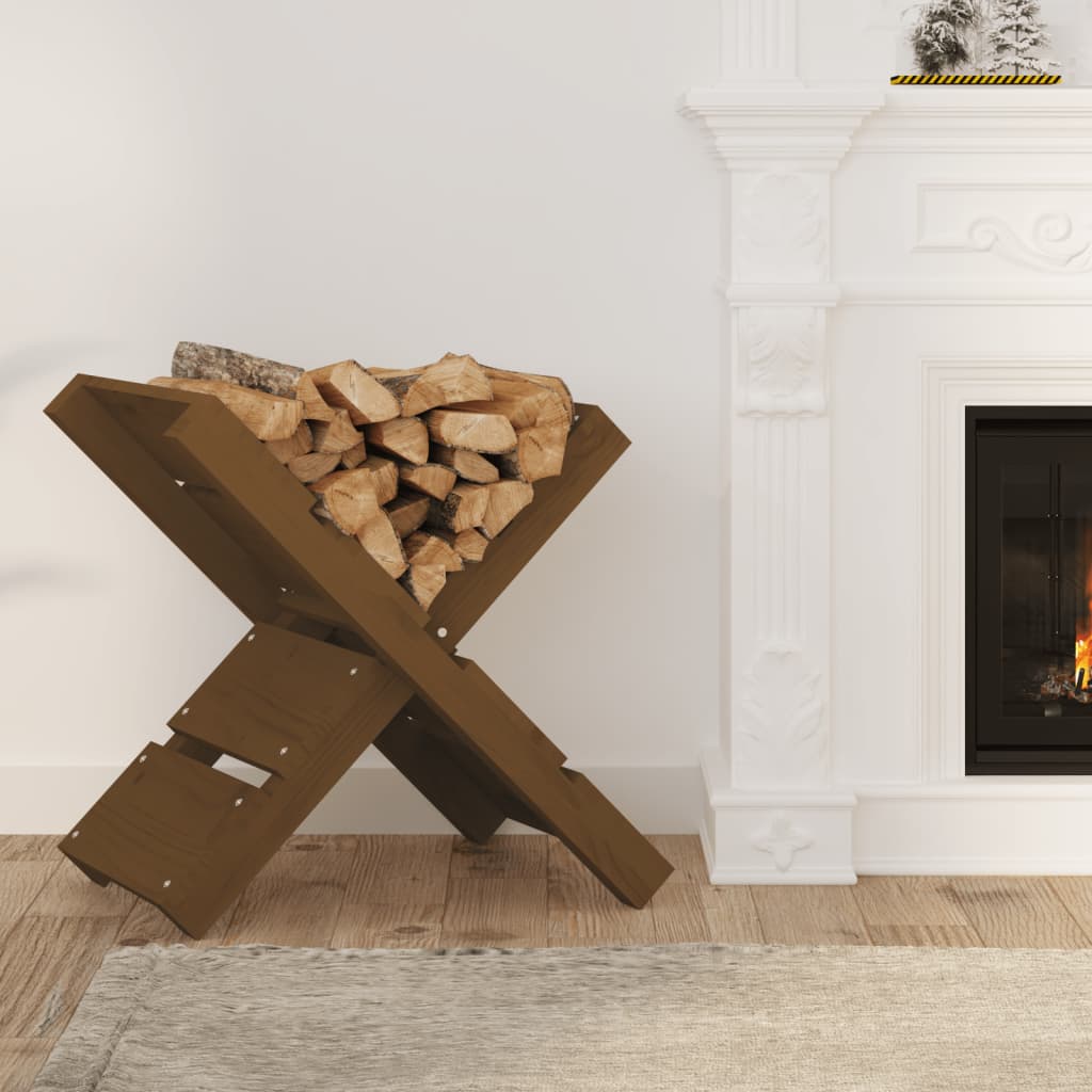 Držiak Na Polená Medovo-Hnedý 47X39,5X48 Cm Masívna Borovica