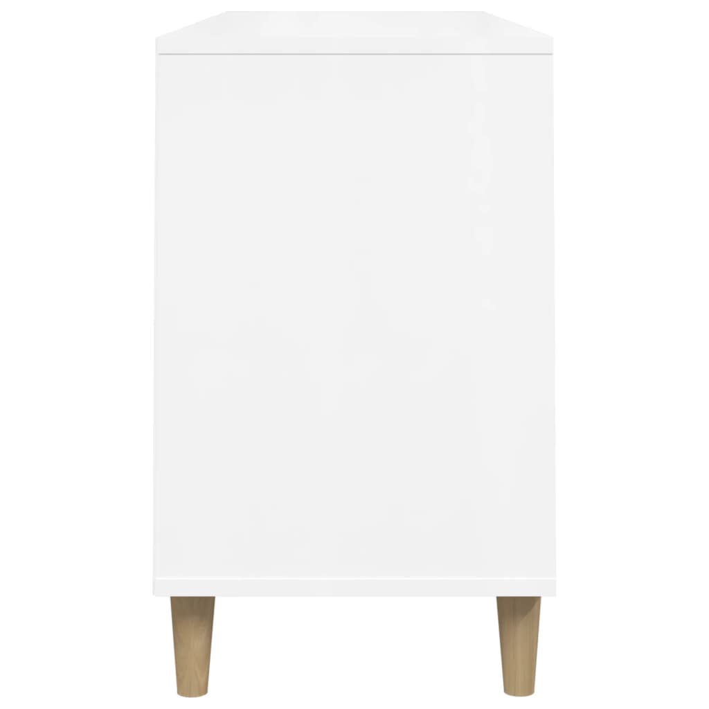 Botník lesklý biely 102x36x60 cm spracované drevo