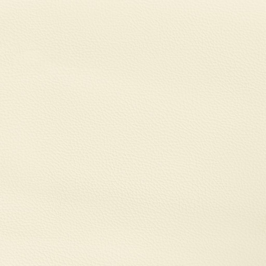 Čelo postele so záhybmi krémový 93x23x118/128 cm umelá koža