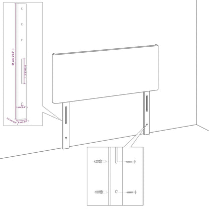 Čelo postele so záhybmi krémový 93x23x118/128 cm umelá koža