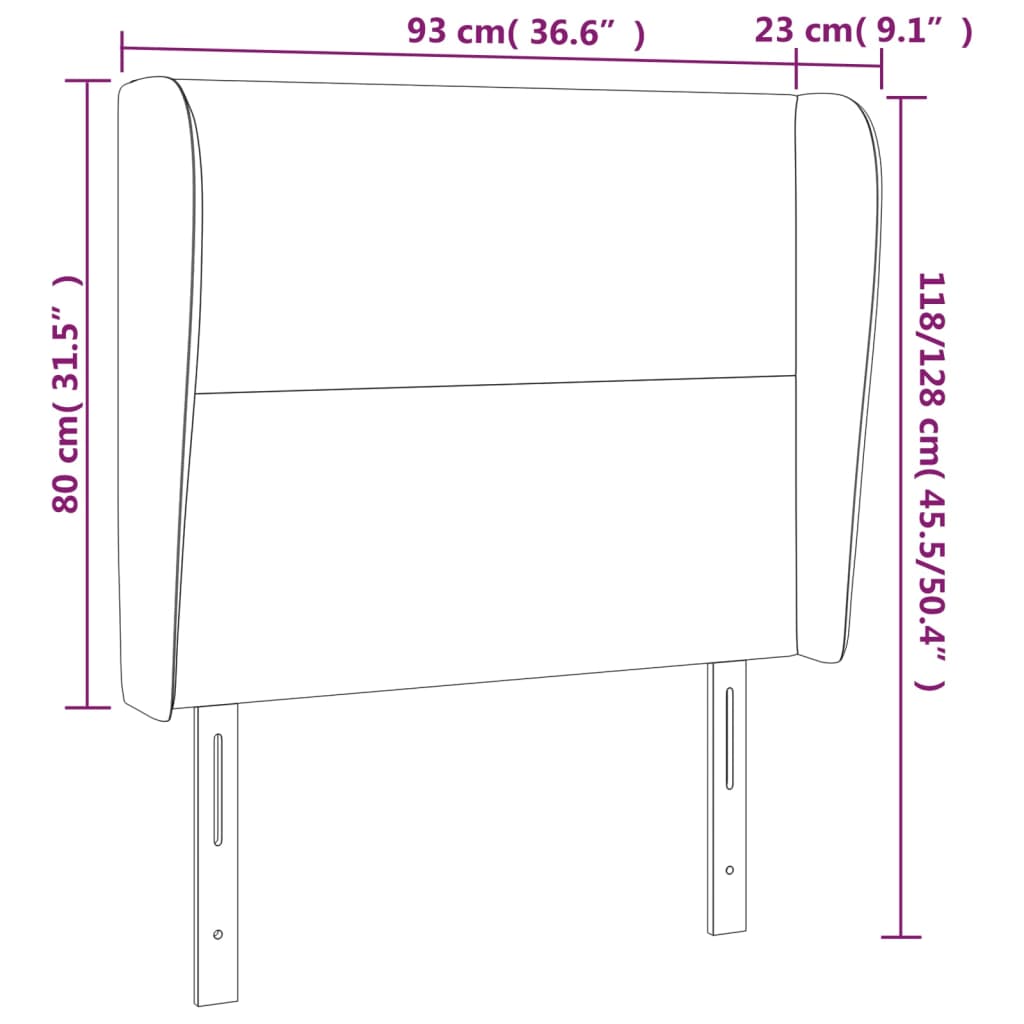 Čelo postele so záhybmi krémový 93x23x118/128 cm umelá koža