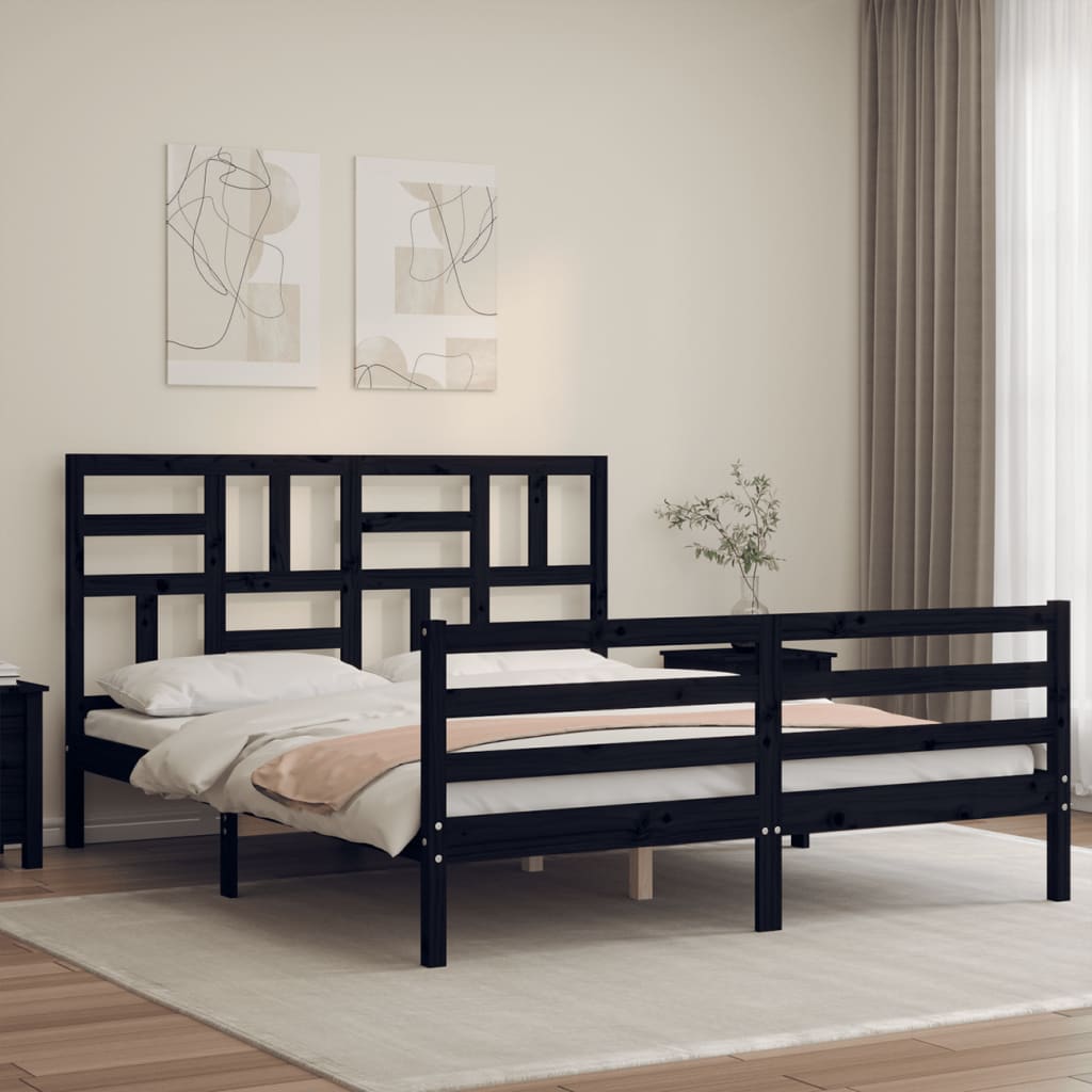 Rám Postele S Čelom Biely Jednolôžko Masívne Drevo