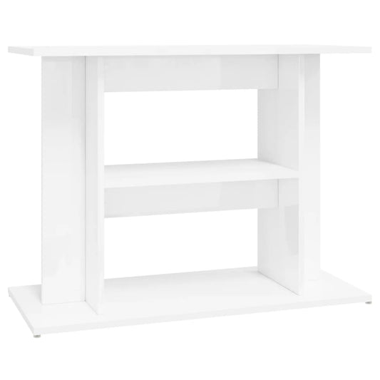Stojan na akvárium lesklý biely 80x35x60 cm kompozitné drevo
