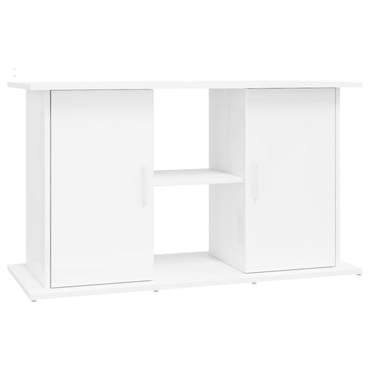 Stojan na akvárium vysoký lesk biely 101x41x58 cm kompoz. drevo