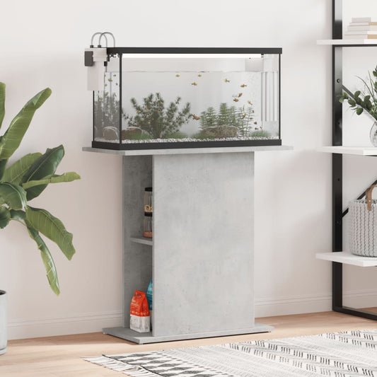 Stojan na akvárium betónový sivý 75x36x72,5 cm kompozitné drevo