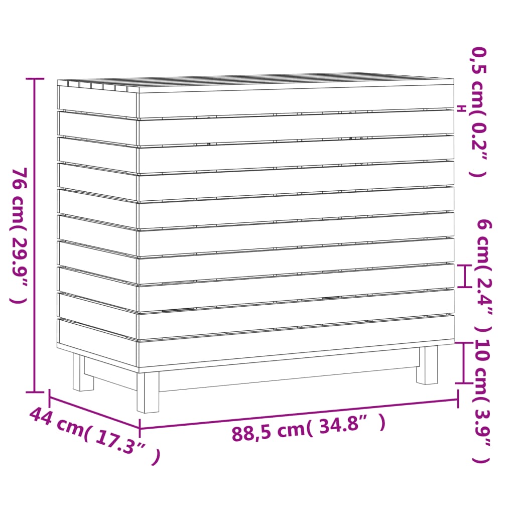 Kôš Na Bielizeň Masívna Borovica
