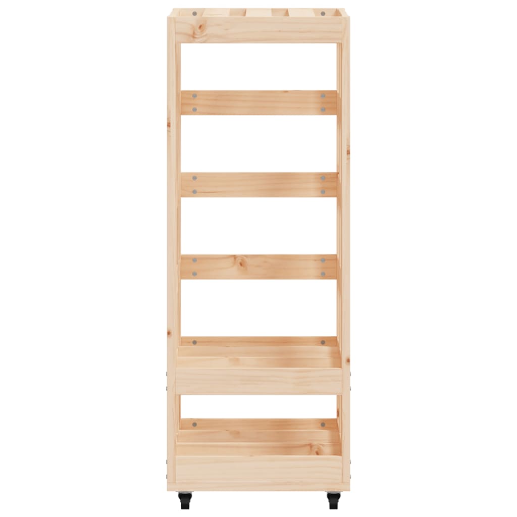 Držiak Na Polená S Kolieskami 40X49X110 Cm Masívna Borovica