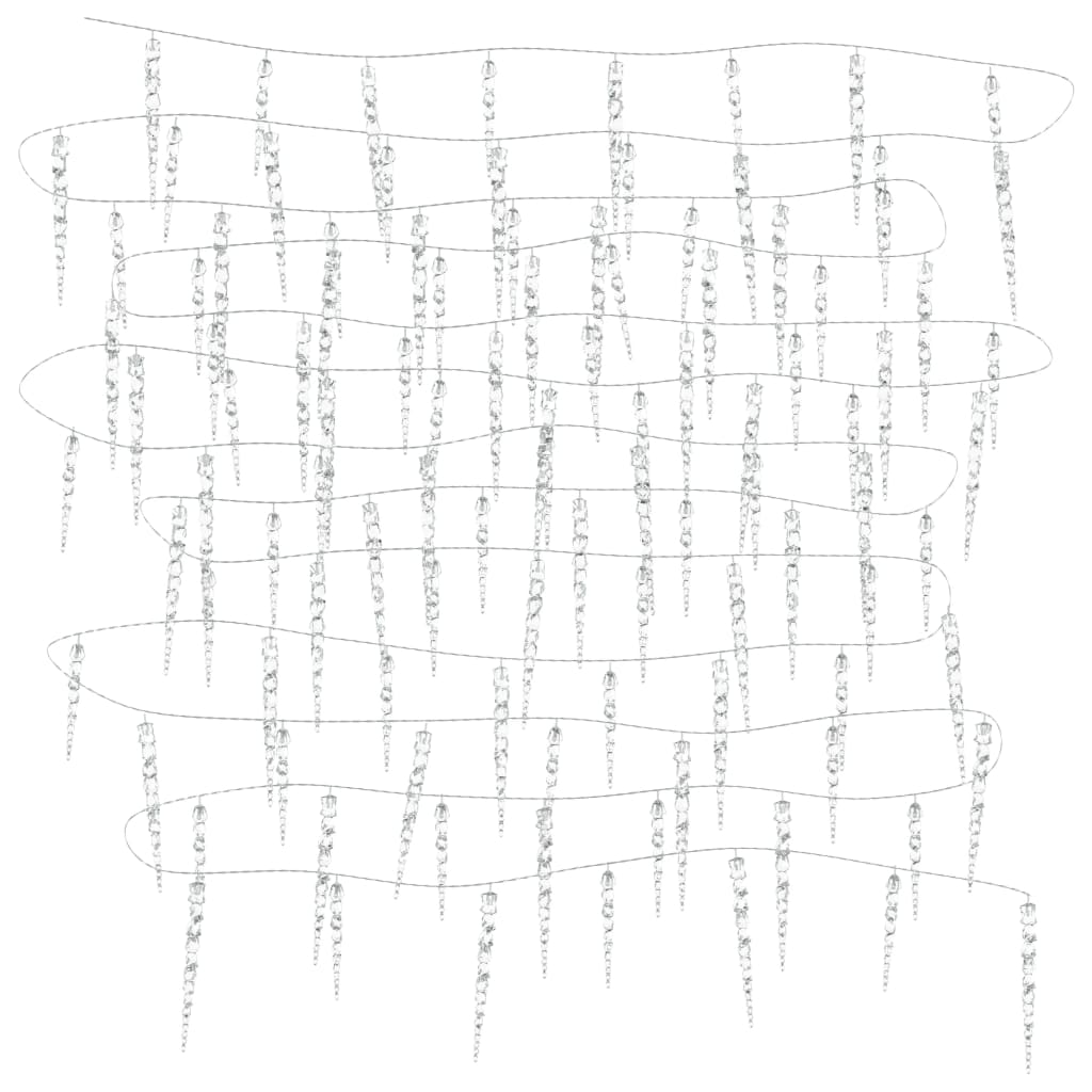 Vianočné Cencúľové Svetlo 100 Led Diód 10 M Akryl Pvc