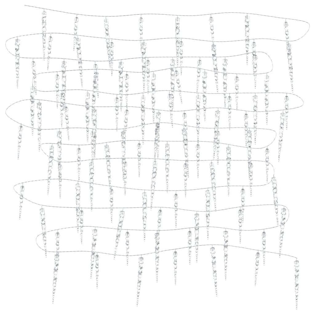 Vianočné Cencúľové Svetlo 200 Led Diód 20 M Akryl Pvc