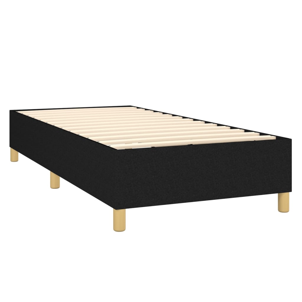 Boxspring posteľ s matracom čierna 100x200 cm látka