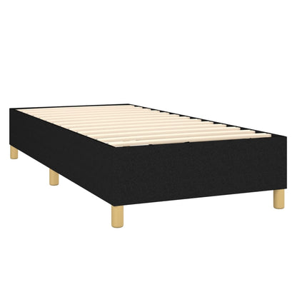 Boxspring posteľ s matracom čierna 100x200 cm látka