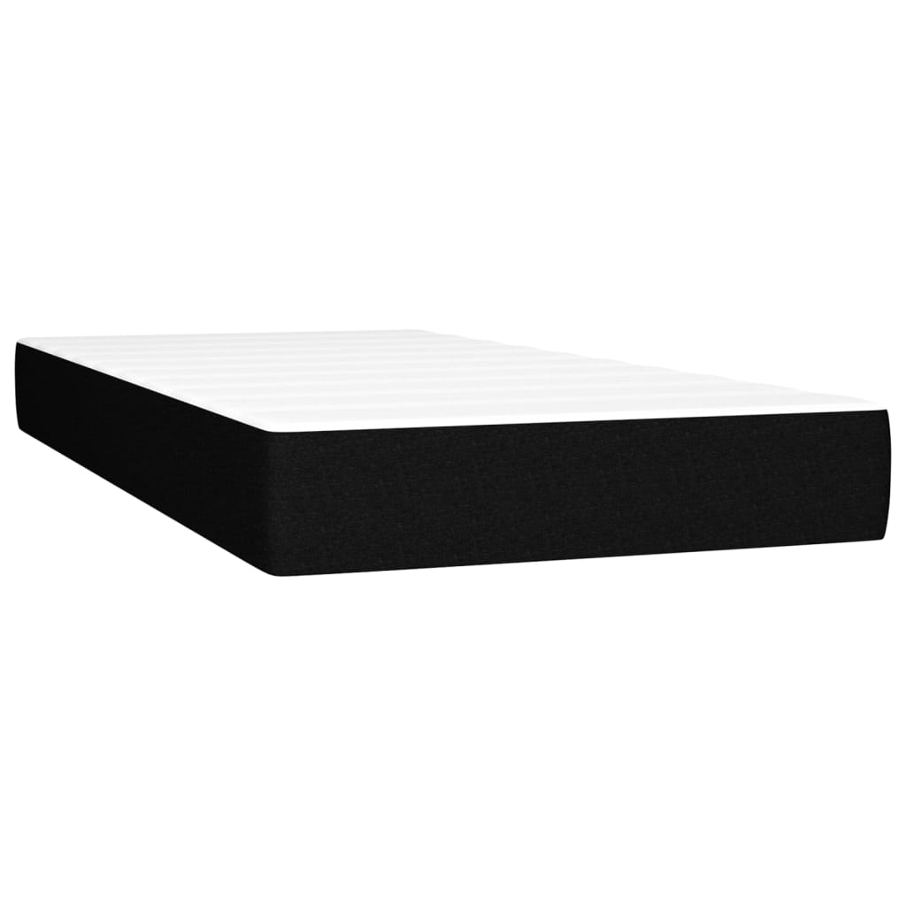 Boxspring posteľ s matracom čierna 100x200 cm látka