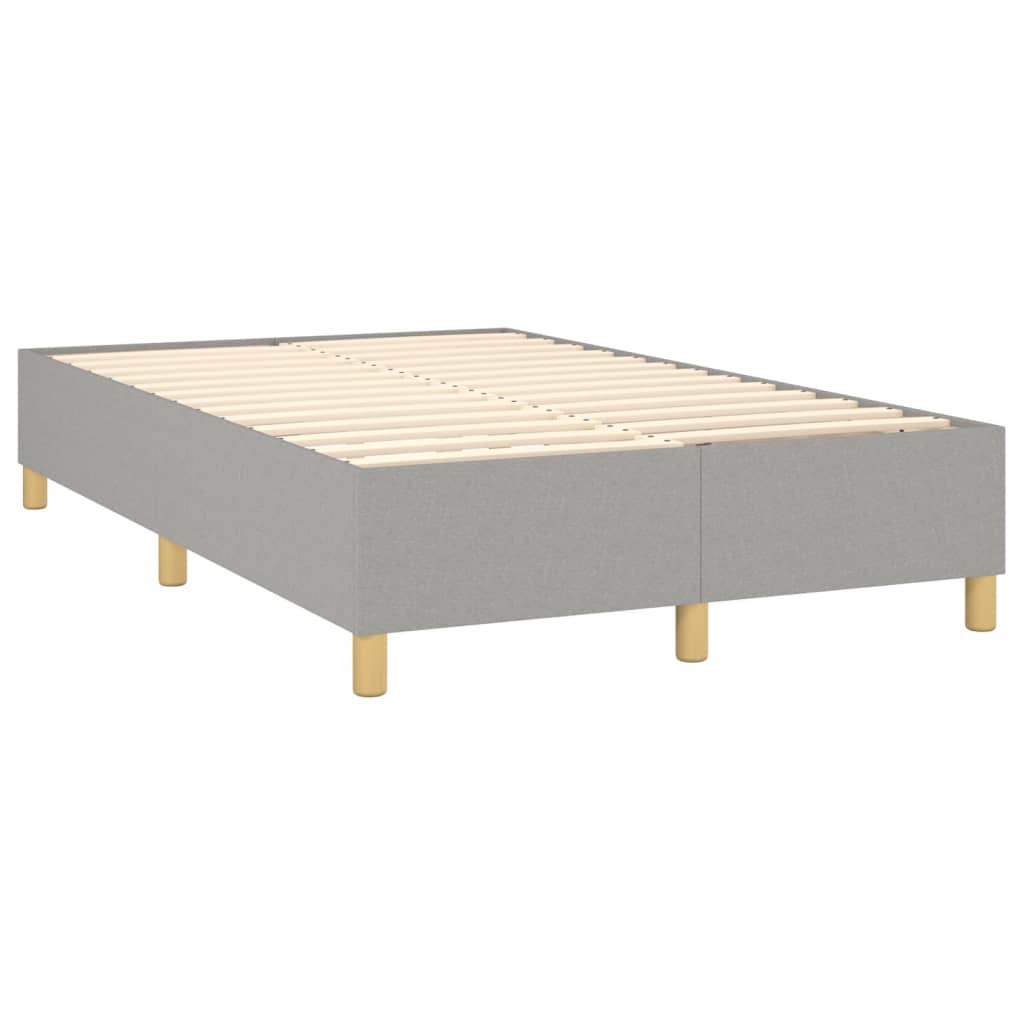 Boxspring posteľ s matracom bledosivá 120x200 cm látka