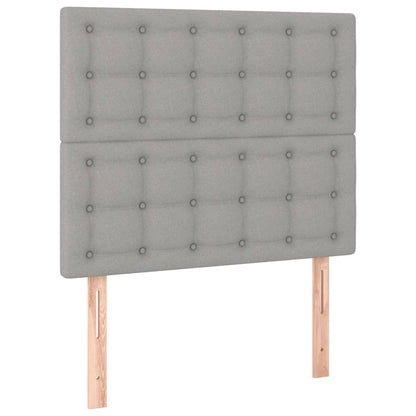 Boxspring posteľ s matracom bledosivá 120x200 cm látka