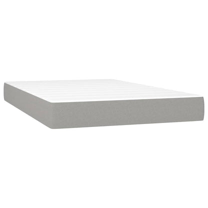 Boxspring posteľ s matracom bledosivá 120x200 cm látka