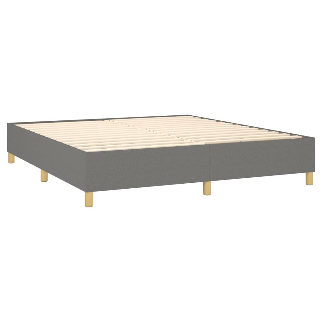 Boxspring posteľ s matracom tmavosivá 160x200 cm látka