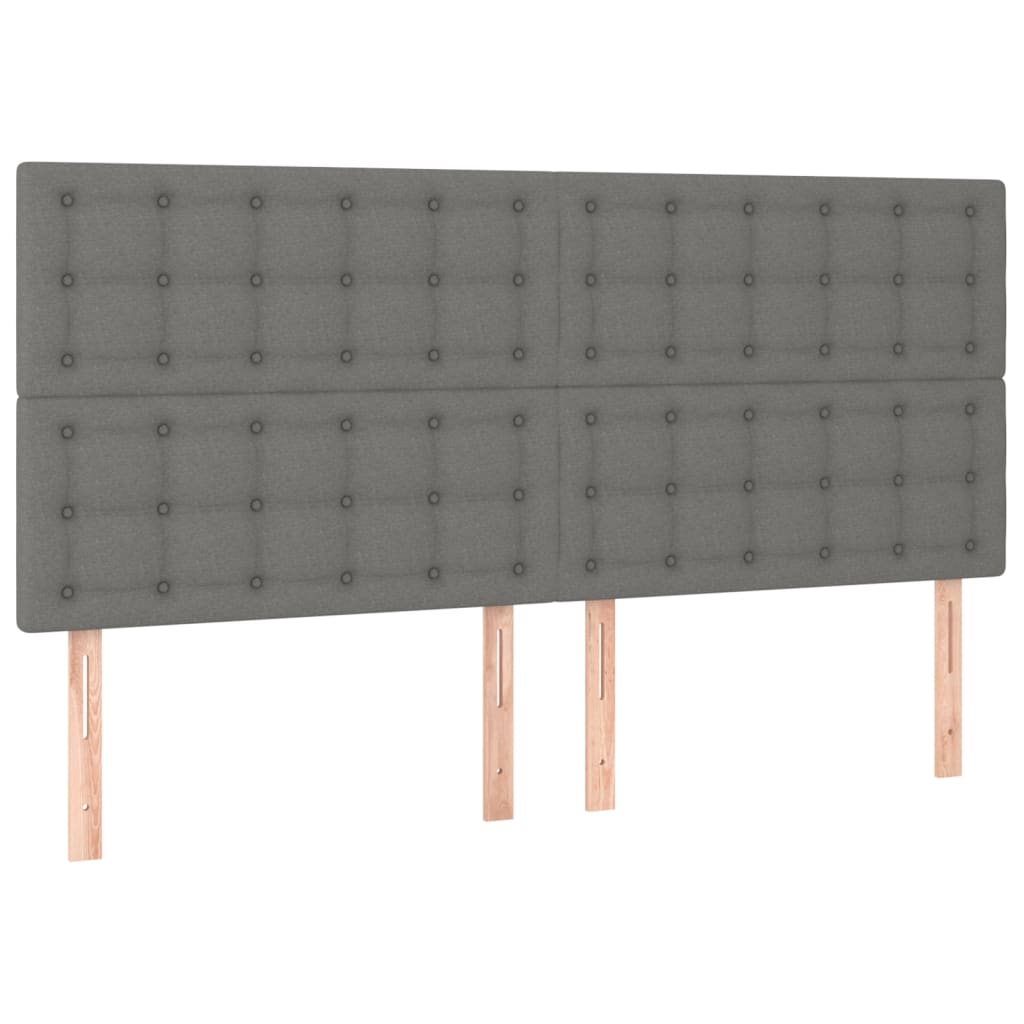 Boxspring posteľ s matracom tmavosivá 160x200 cm látka