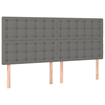 Boxspring posteľ s matracom tmavosivá 160x200 cm látka