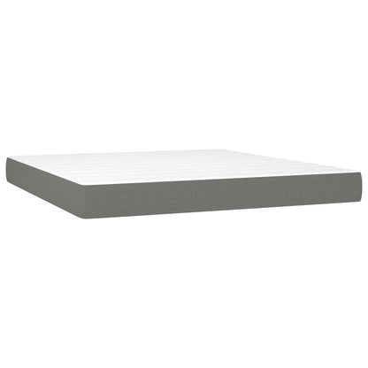 Boxspring posteľ s matracom tmavosivá 160x200 cm látka
