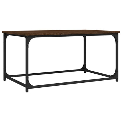 Konferenčný stolík hnedý dub 80x50x40 cm sprac. drevo a železo