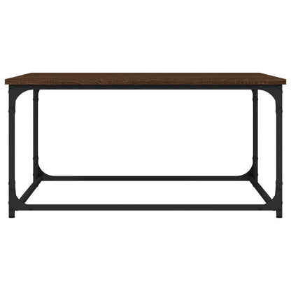 Konferenčný stolík hnedý dub 80x50x40 cm sprac. drevo a železo