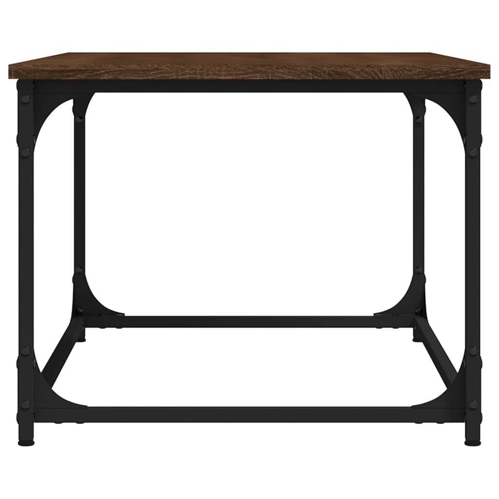 Konferenčný stolík hnedý dub 80x50x40 cm sprac. drevo a železo