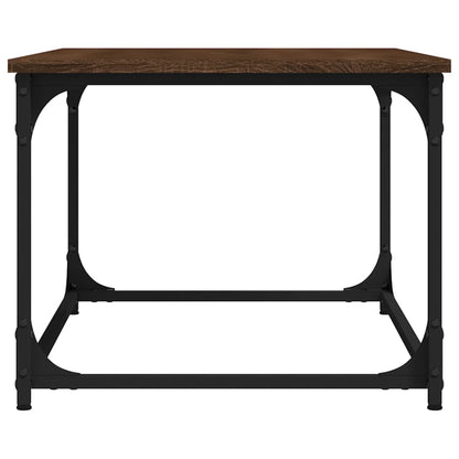 Konferenčný stolík hnedý dub 80x50x40 cm sprac. drevo a železo