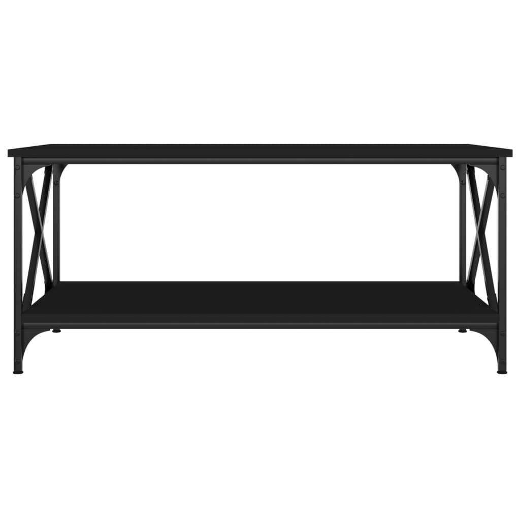 Konferenčný stolík čierny 100x50x45cm spracované drevo a železo