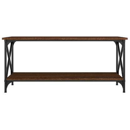 Konferenčný stolík hnedý dub 100x45x45 cm sprac. drevo a železo