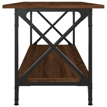 Konferenčný stolík hnedý dub 100x45x45 cm sprac. drevo a železo